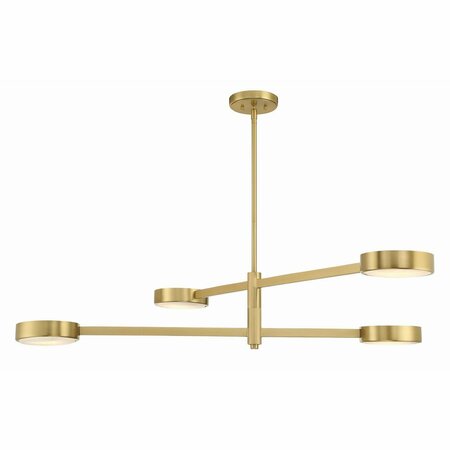 CRYSTORAMA Orson 4 Light Modern Gold Chandelier ORs-734-MG-sT